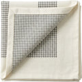 Motovexa Jacquard Square Tablecloth 140 x 140 cm Ivory and Charcoal - Product view